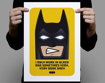 I Always Work in Black – A3 Artprint