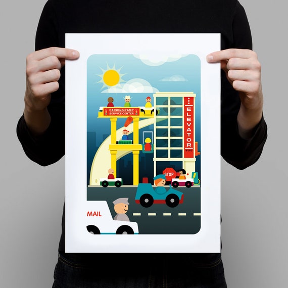 Fisher Price High Rise Garage Third Edition Variant A3 Artprint