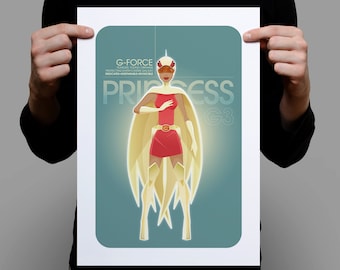 Princess – Battle of The Planets A3 Print (2nd Edition)