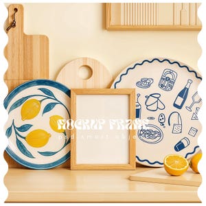 Kitchen Frame Mockup, Vertical Frame Mockup, Interior Frame Mockup, DIN A Ratio, PSD Photoshop and Photopea Mockup, Aesthetic Frame Mockup