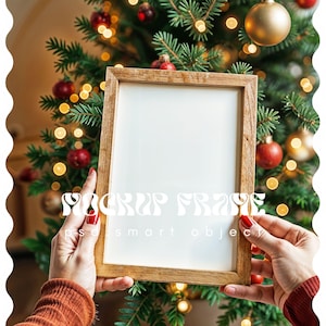 Frames Mockup Christmas, Mockup Frame for Christmas, Frame Mockup Christmas, Photoshop Mockup, White Frame Mockup
