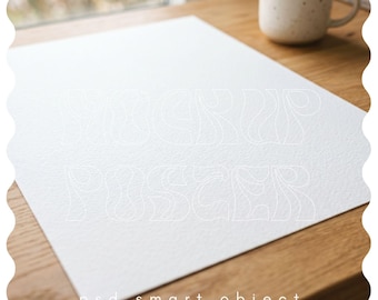 Realistic Poster Mockup, Close-up Perspective Paper, PSD Smart Object for Photoshop