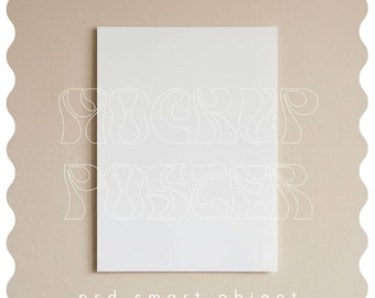 Vertical Poster Paper Mockup with Editable Background Color
