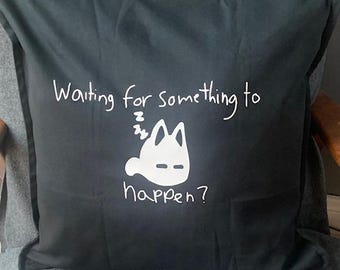 Omori Cat Waiting Inspired Cushion Cover
