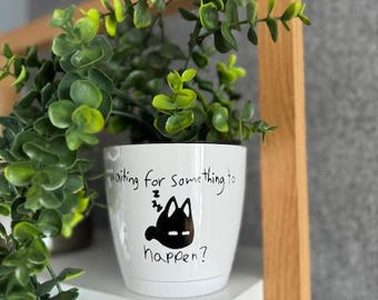 Omori inspired Cat Plant Pot