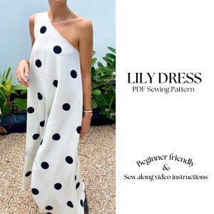 One Shoulder Dress Pattern - Etsy Canada