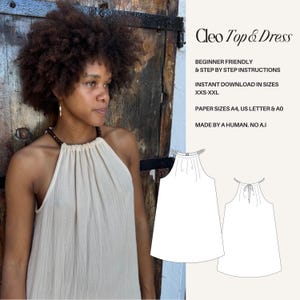 Schnittmuster für Neckholder-Kleid: Perlenbesetztes Sommerkleid oder Top (PDF)