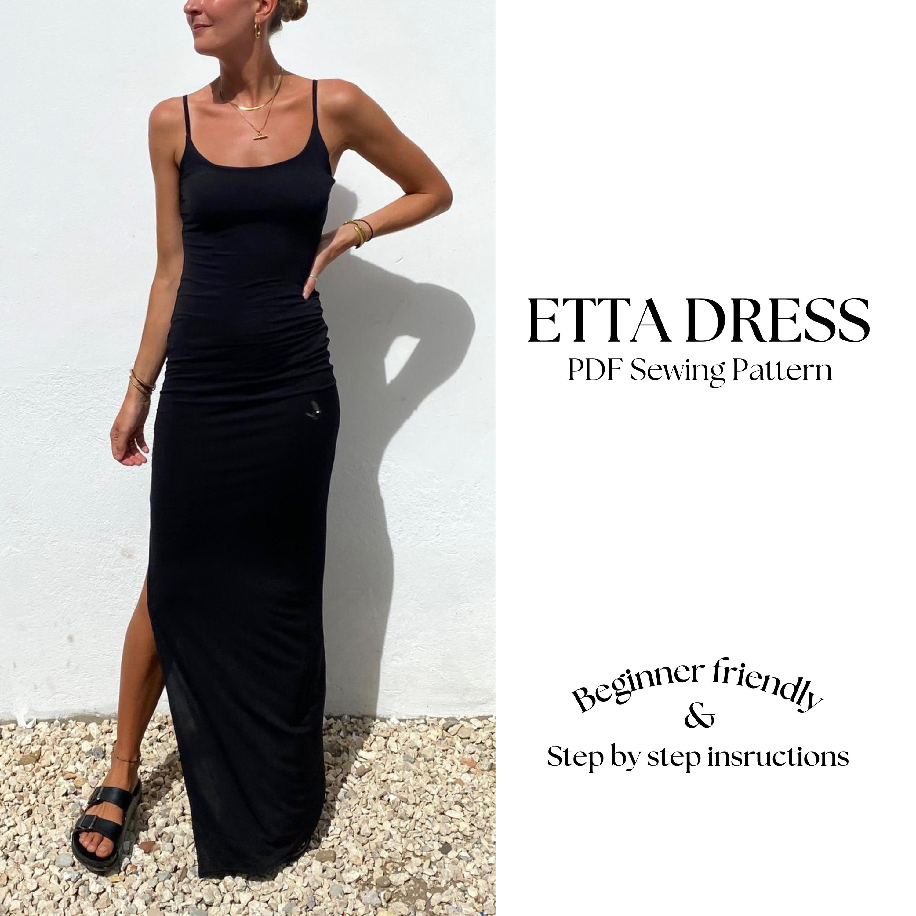 chinese dress ladies Timeless V-Neck Maxi Dress with Godet Skirt Sewing Pattern [Alessandra main image 1