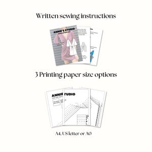 Peut inclure: Un ensemble d'instructions de couture pour un haut "Knot Twist Front", imprim&eacute; sur du papier blanc. Les instructions sont disponibles en trois tailles&nbsp;: A4, US Letter ou AO.