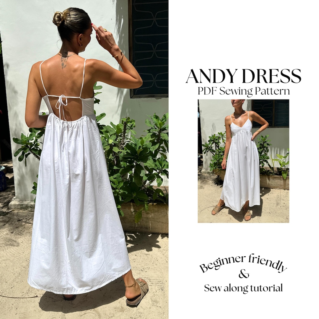 Tie Back Summer Dress Sewing Pattern: Babydoll Sundress (sizes XXS-XXL) (PDF Pattern) - Etsy UK