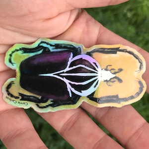 Goliath Beetle 3" Vinyl holografischer Aufkleber