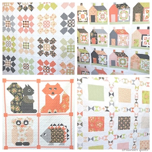 Coriander Quilts 4 piece PDF Pattern Bundle #8 (Apricot & Ash Release)