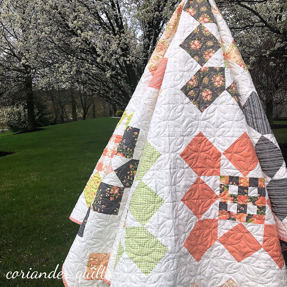 Coriander Quilts 4 Piece Paper Pattern Bundle 8 apricot & Etsy