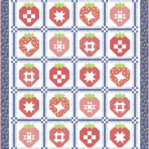 Strawberry Sampler PDF/DIGITAL Quilt Pattern #239
