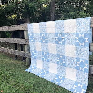 Starry Gingham PDF Quilt Pattern #176