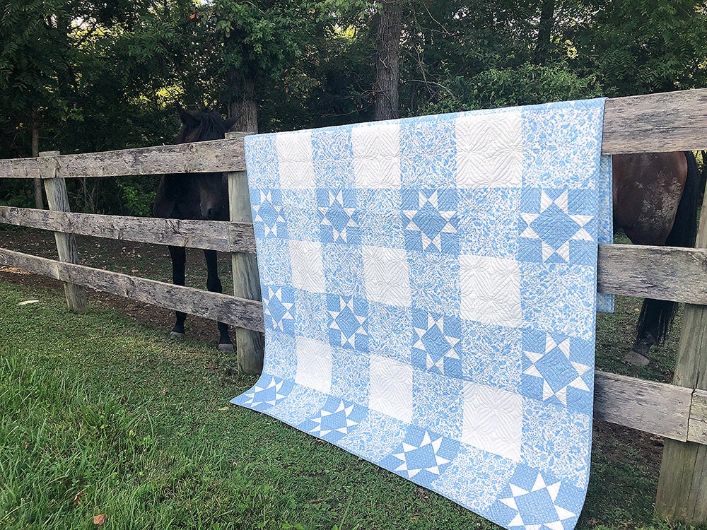 Starry Gingham PDF Quilt Pattern #176 - Etsy