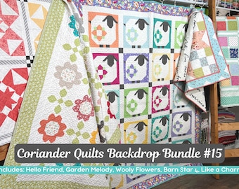 Coriander Quilts Backdrop Bundle #15 (PAPER VERSION) 5 Patterns