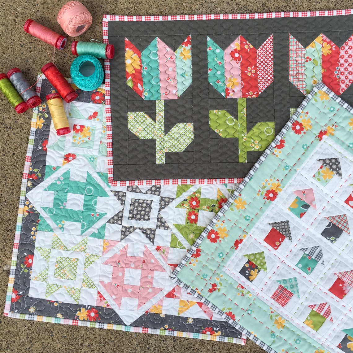 Flower Mill Mini Quilt PDF Pattern Bundle - Etsy