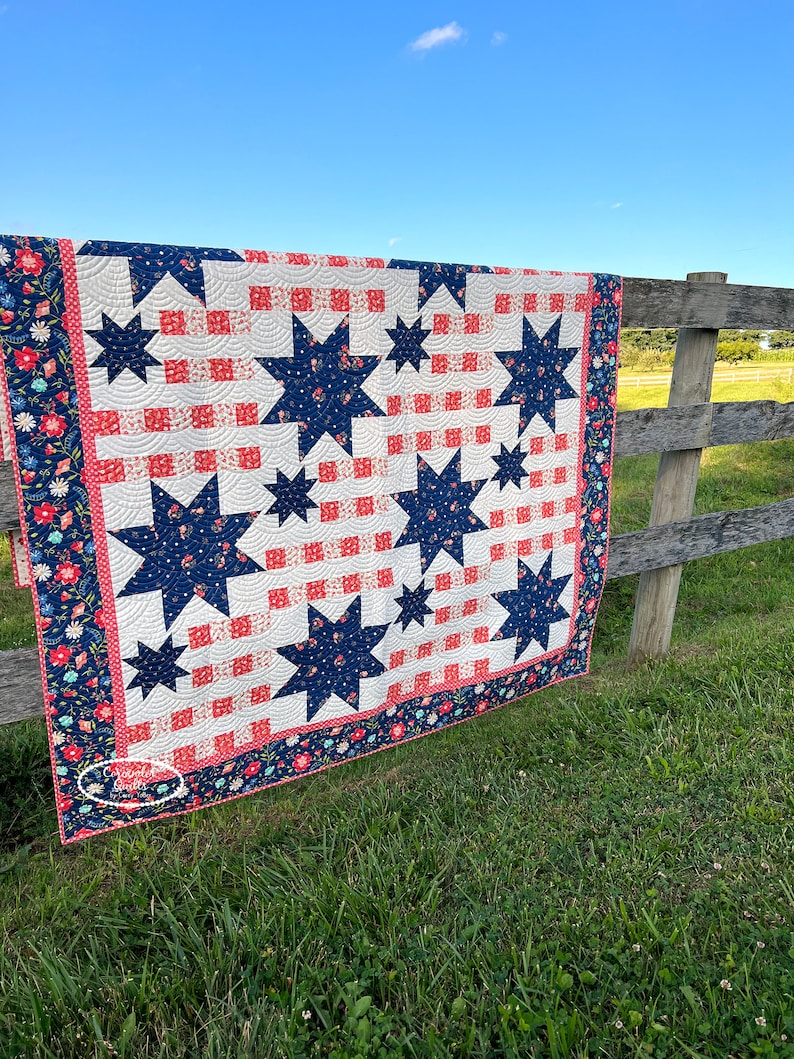 Star Strip Pattern Star Striped Paper Quilt Pattern #195 - Etsy