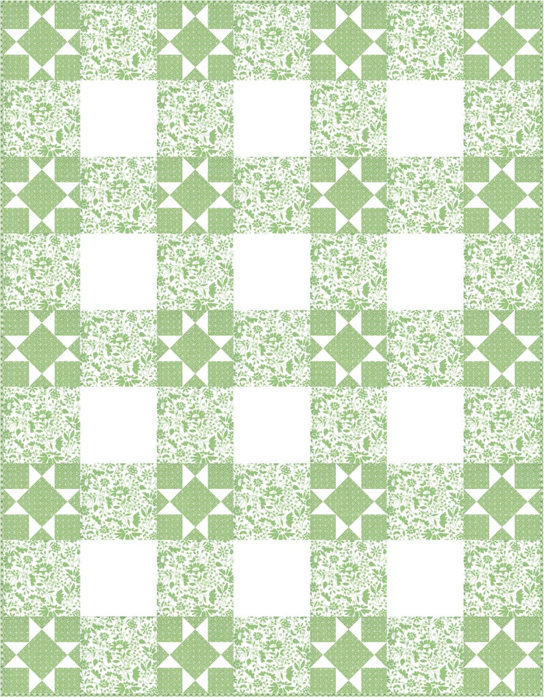 Starry Gingham PDF Quilt Pattern 176 Etsy