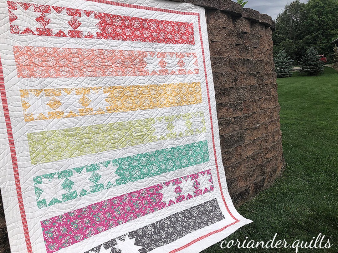 Candy Striped PAPER Quilt Pattern #160 - Etsy