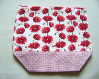 Poppies Zippered Bag