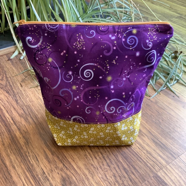 Cosmic Swirls Zippered Project Bag