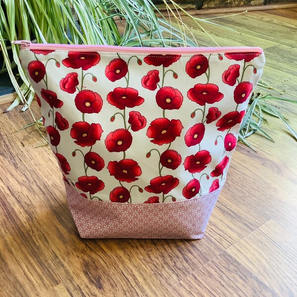 Poppies Zippered Bag