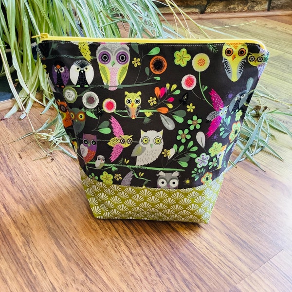 Owl Parliament Zippered Bag