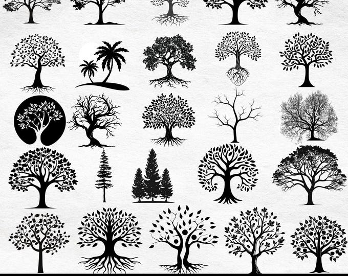 70 Tree Svg Bundle, Tree of Life Svg Bundle, Tree Bundle Svg, Tree of ...