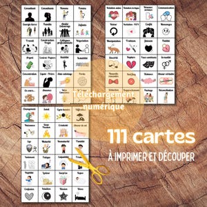 ORACLE divinatoire de poche, 111 cartes intuitives imprimables depuis la maison, outils de divination pratique et mignon