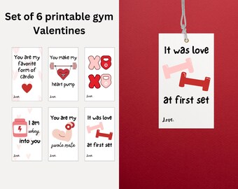 Funny Gym Valentine&#39;s Day Cards: Swole Mate Gift Tags (PDF)