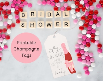 Champagne vrijgezellenfeest Tags: afdrukbaar &quot;Pop the Bubbly&quot; (pdf)