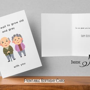 Lustige sarkastische Geburtstagskarte, druckbare Partner Geburtstagsgeschenk, humorvolle alte Paar Karte, Sofort Download Altern Scherz Ehepartner