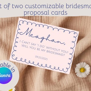 Personalized Bridesmaid Proposal Card | Will You Be My Bridesmaid | Maid of Honor Proposal | Wedding Party Bridesmaid Box Card