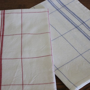 Red or Country Blue Plaid Kitchen Towel Farmhouse Cotton Kitchen Towel Kitchen Linens image 3