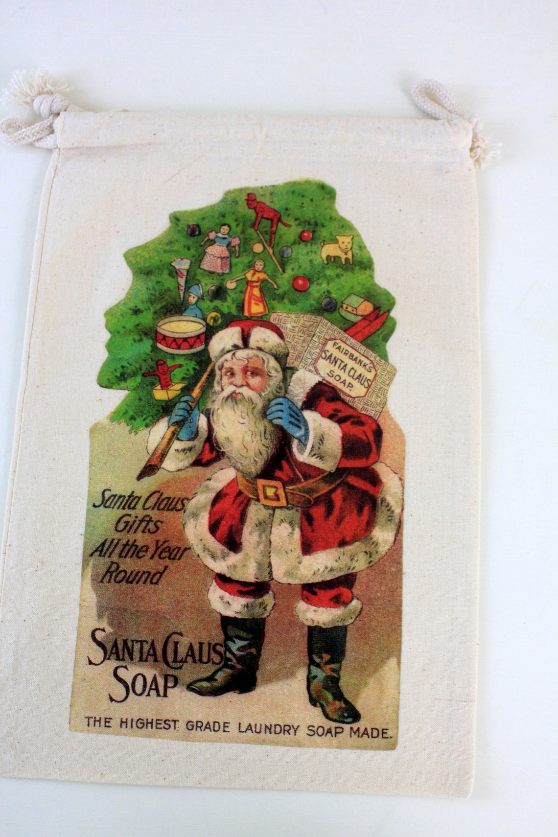 Vintage Santa Gift Bags Christmas Gift Bags Gifts for Her Etsy