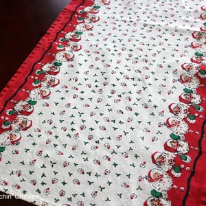 Christmas Table Runner - Santa Table Runner - Christmas Decor - Retro Santa Table Runner - Farmhouse Decor - Custom Table Runner