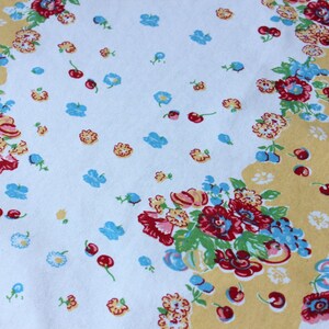 Floral Dish Towel in Granny's Garden Print Cotton Tea Towel Retro Print Kitchen Towel image 4