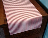 Cotton Ticking Stripe Table Runner - Farmhouse Decor  - Cotton Table Runner - Wedding Table Runner - Farmhouse Table Runner