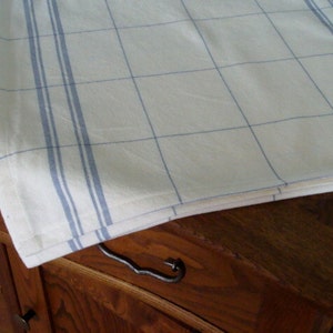 Farmhouse Cotton Table Runner - Blue Plaid - Farmhouse Decor - Cottage Table Runner