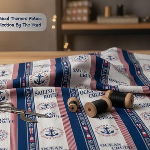 Nautical Fabric by the Yard: Marine Canvas for Coastal Home Decor & Upholstery