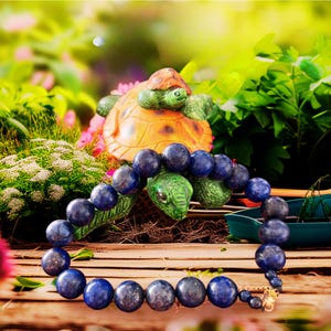 Natural Lapis Lazuli Chunky Choker | 16mm Large Blue Gemstone Beads | Classic Luxury Statement Boho Crystal Jewelry | Unique Gift for Mom
