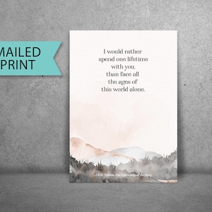 Je Prefere Partager Un Temps De Vie Avec Vous Jrr Tolkien Etsy France