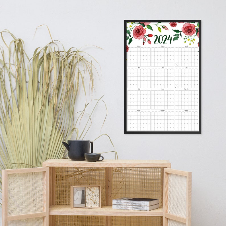 Large 2024 Wall Calendar Printable Poster Large Format 24x36 Etsy