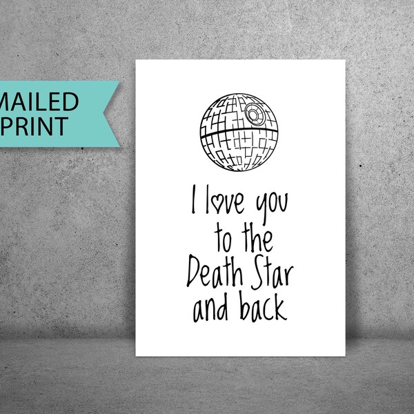 I love you to the death star and back Etsy.de