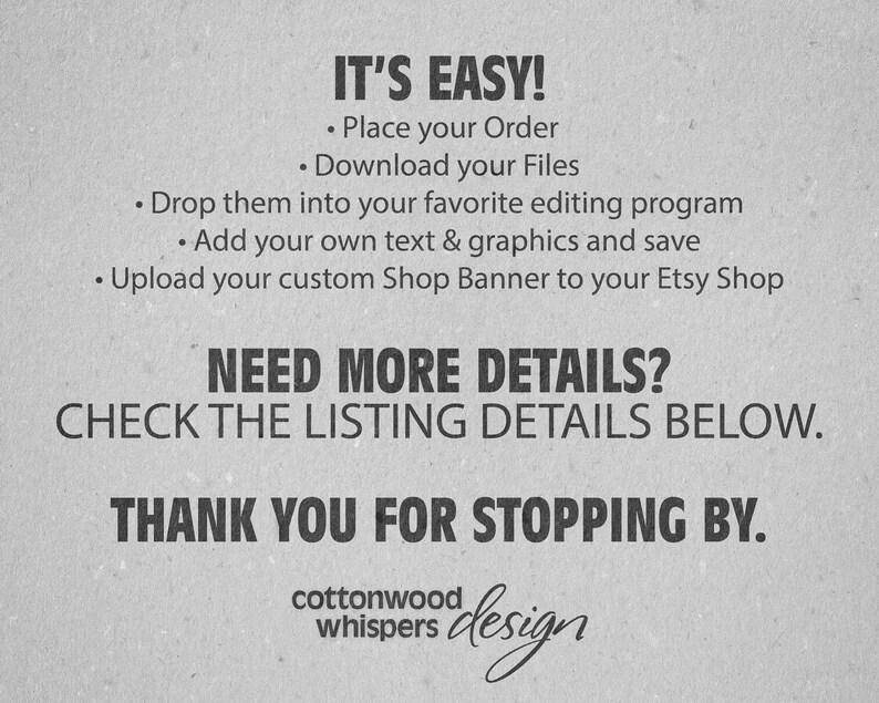 Custom Etsy Shop Banner Set Store Branding Kit Graphics Etsy