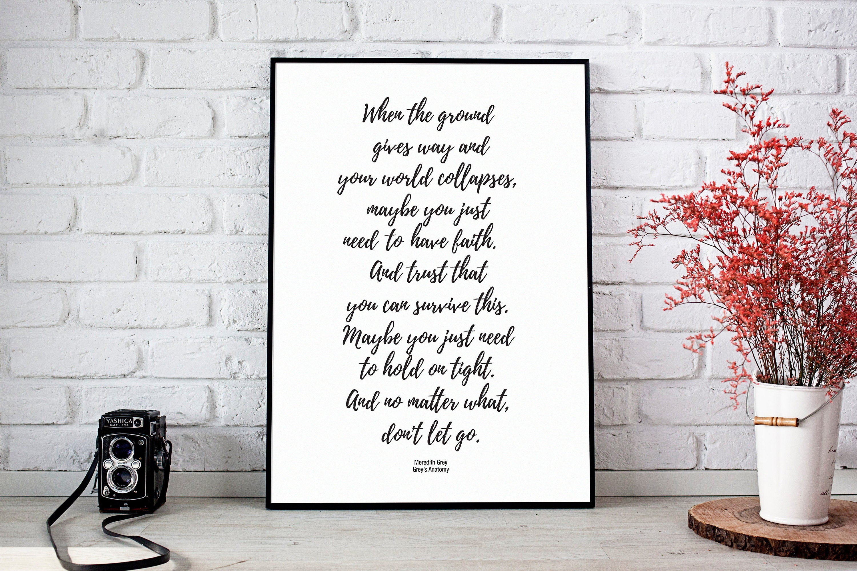 Greys Anatomy Printable Meredith Grey Quote Don't Let - Etsy