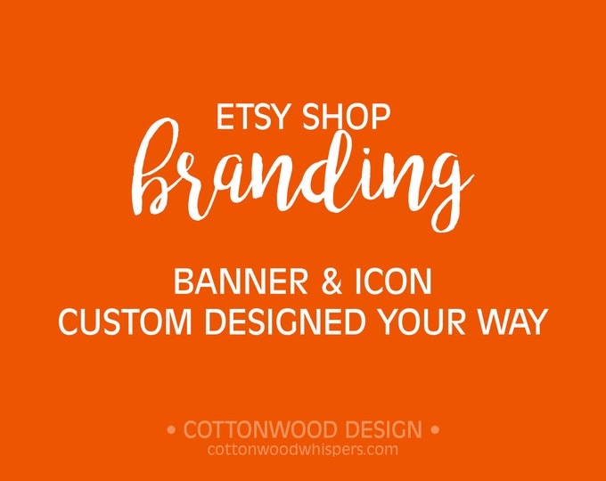 Custom Made Etsy Shop Set Including Banner and Icon Etsy Etsy