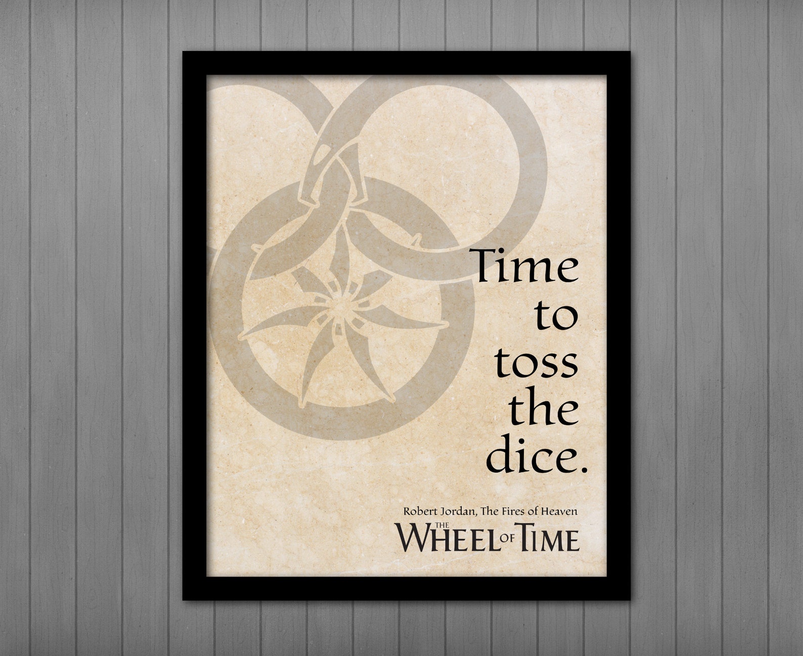 Time to Toss the Dice Wheel of Time Quote Printable Sign Etsy